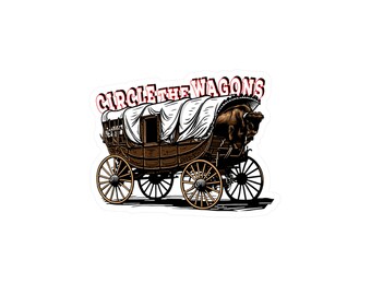 Naklejka Circle the Wagons Red
