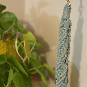 Sage and Gold Diamond Wristlet