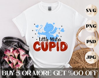 Little Mister Valentine SVG, Popular Cupid Valentines Day SVG, Valentines cut files, Loads of love Svg, Valentine svg, Kids Valentine svg