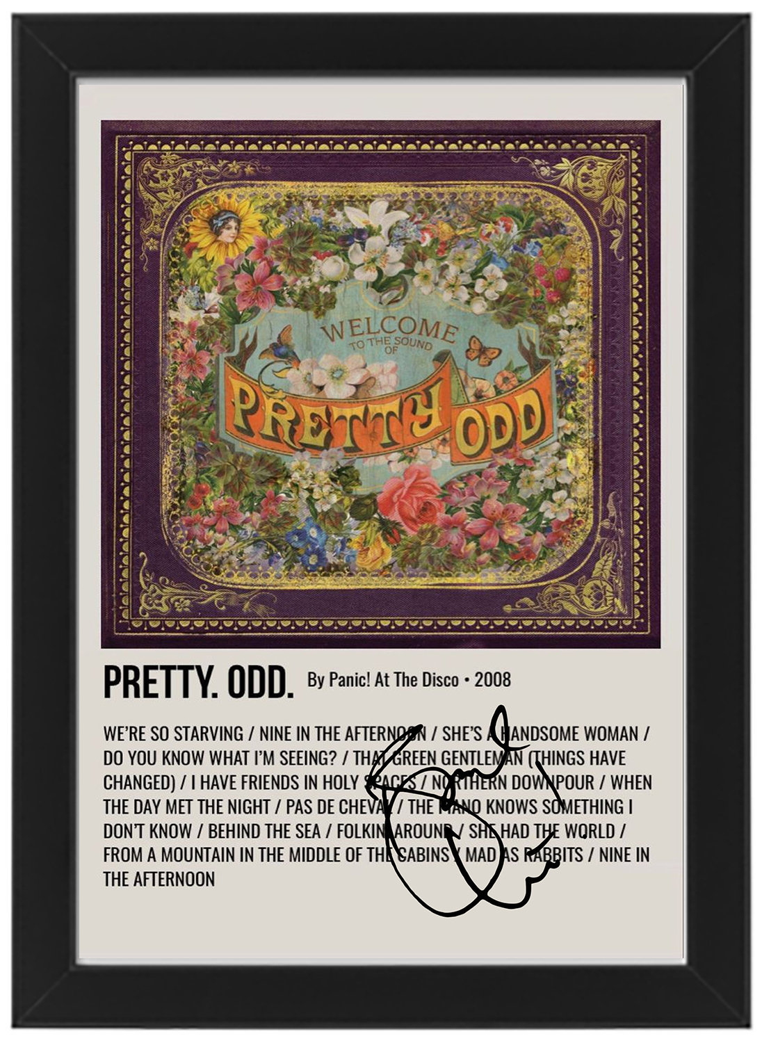 Panic at the Disco Gift Pretty. Odd. Signed Album Cover - Etsy