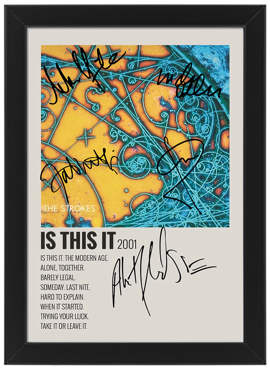 The Strokes is This It Signed Album Cover Poster Print - Etsy Israel