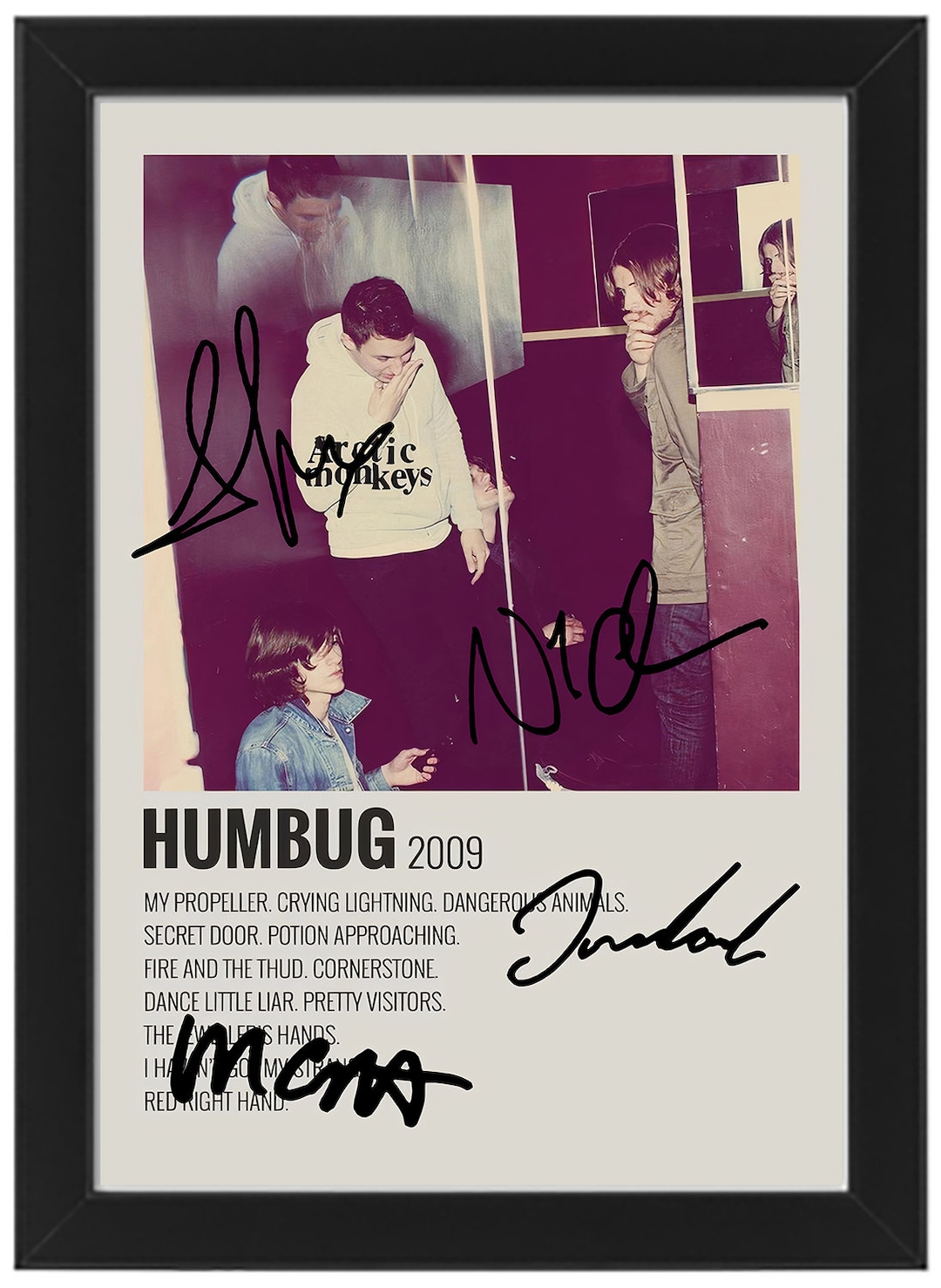 Arctic Monkeys Humbug Signed Album Cover Poster Print Etsy UK