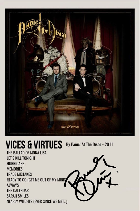 Panic the Disco Vices and Virtues Music Collage - Etsy