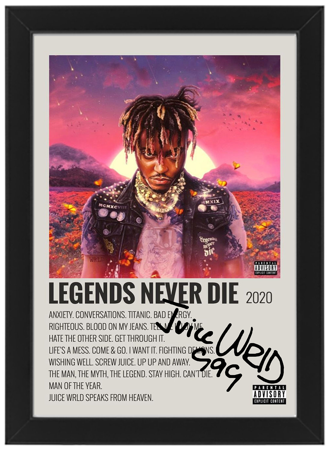 Cheap Juice Wrld Poster, Juice Wrld Album Legends Never Die Poster