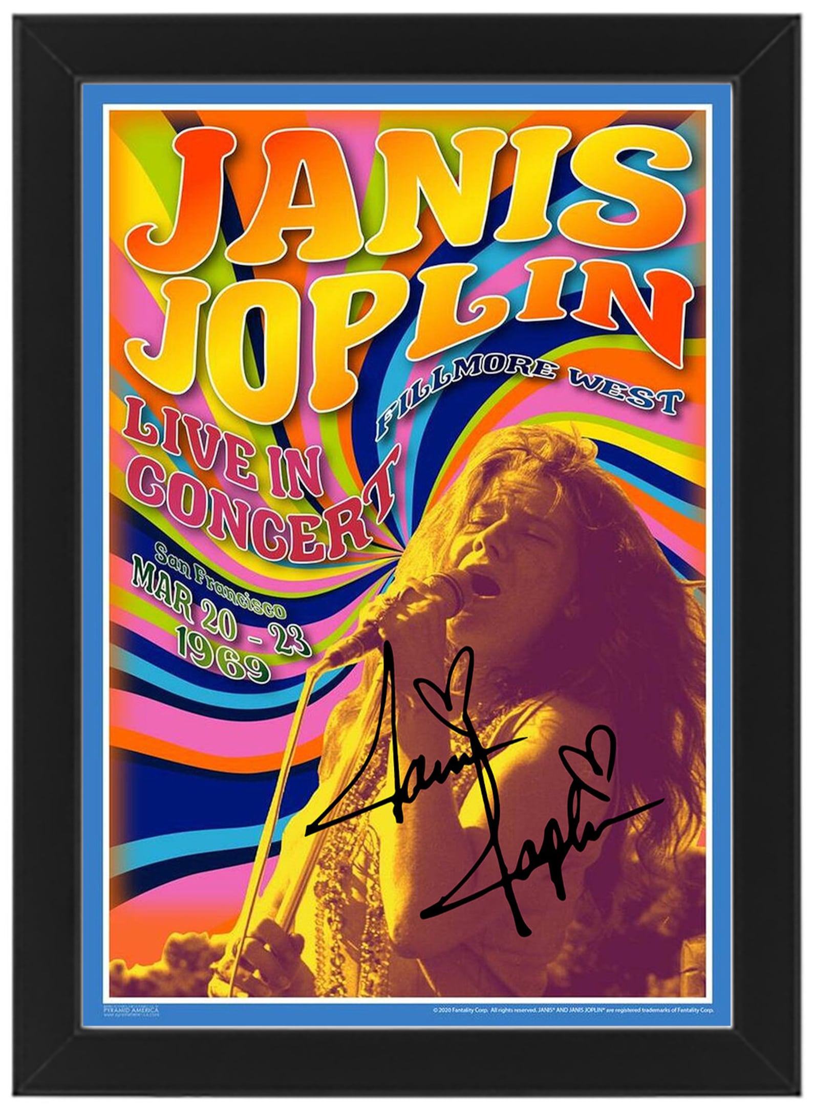 Janis Joplin Signed Vintage Poster Print Autograph Retro - Etsy