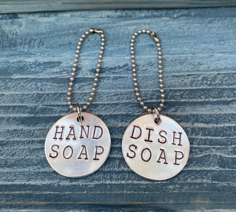 Hand & Dish Soap Dispenser Labels High Visibility Metal Etsy