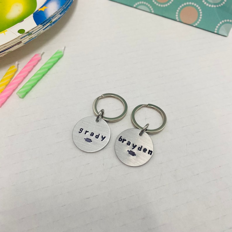 Decorative Name Tags Custom Party Favors Handstamped Personalized Name