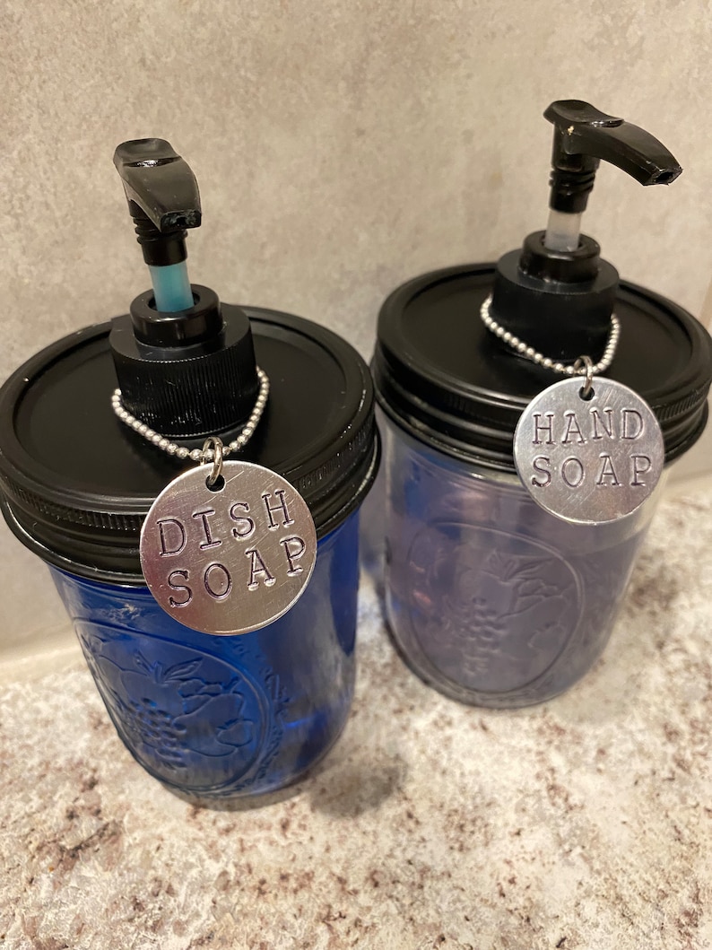 Hand & Dish Soap Dispenser Labels High Visibility Metal Etsy