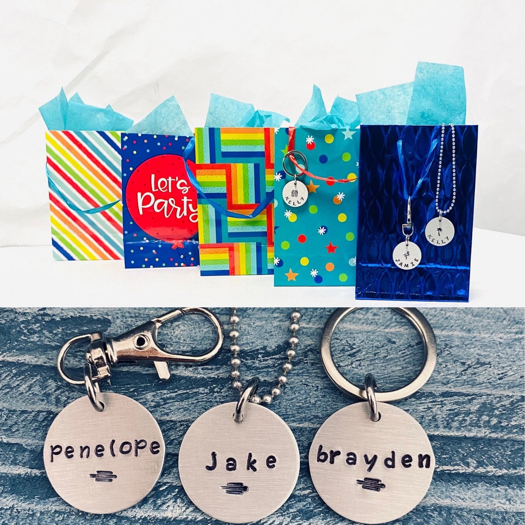 Decorative Name Tags Custom Party Favors Handstamped Personalized Name