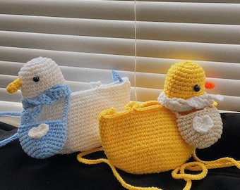 ReminisceMe, Bags, Crochet Duck Bag Shoulder Handbag Purse Cute Adorable  Yellow Womens Gift Idea