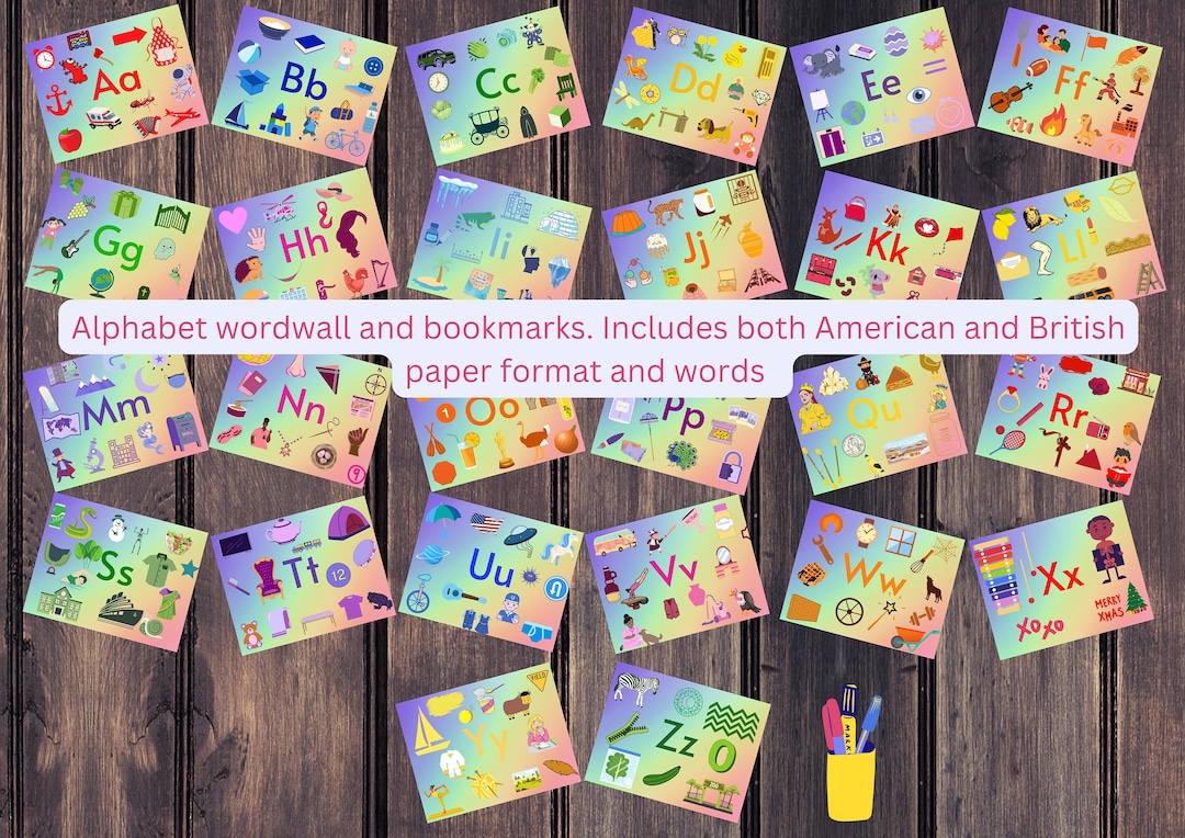 Alphabet Wordwall Color Coded Prek Kindergarten Homeschool Word Wall