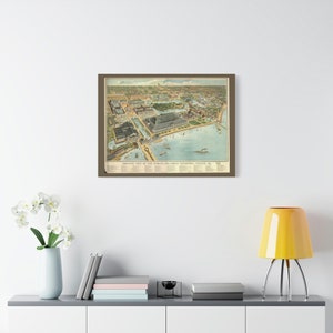 Transport Yourself to 1893 Chicago: World&#39;s Columbian Exposition Bird&#39;s Eye View Canvas