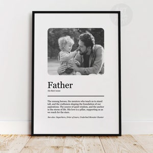 Father Definition Print, Father’s Day Print, Gift For Father, Dad Wall Art, Family Definition, Father Print, Customisable