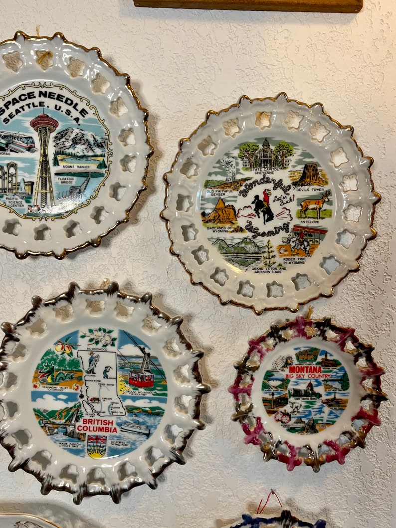 Visit Plate Vintage Souvenir Travel Plates - Etsy
