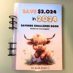 Save 2,024 in 2024 Savings Challenge Book - Low Budget Version