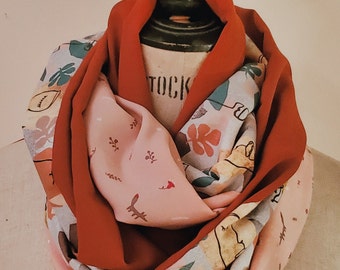 Foulard pour Femme, MONTREAL, écharpe élégante, double tour de cou chic, cadeau femme, snood