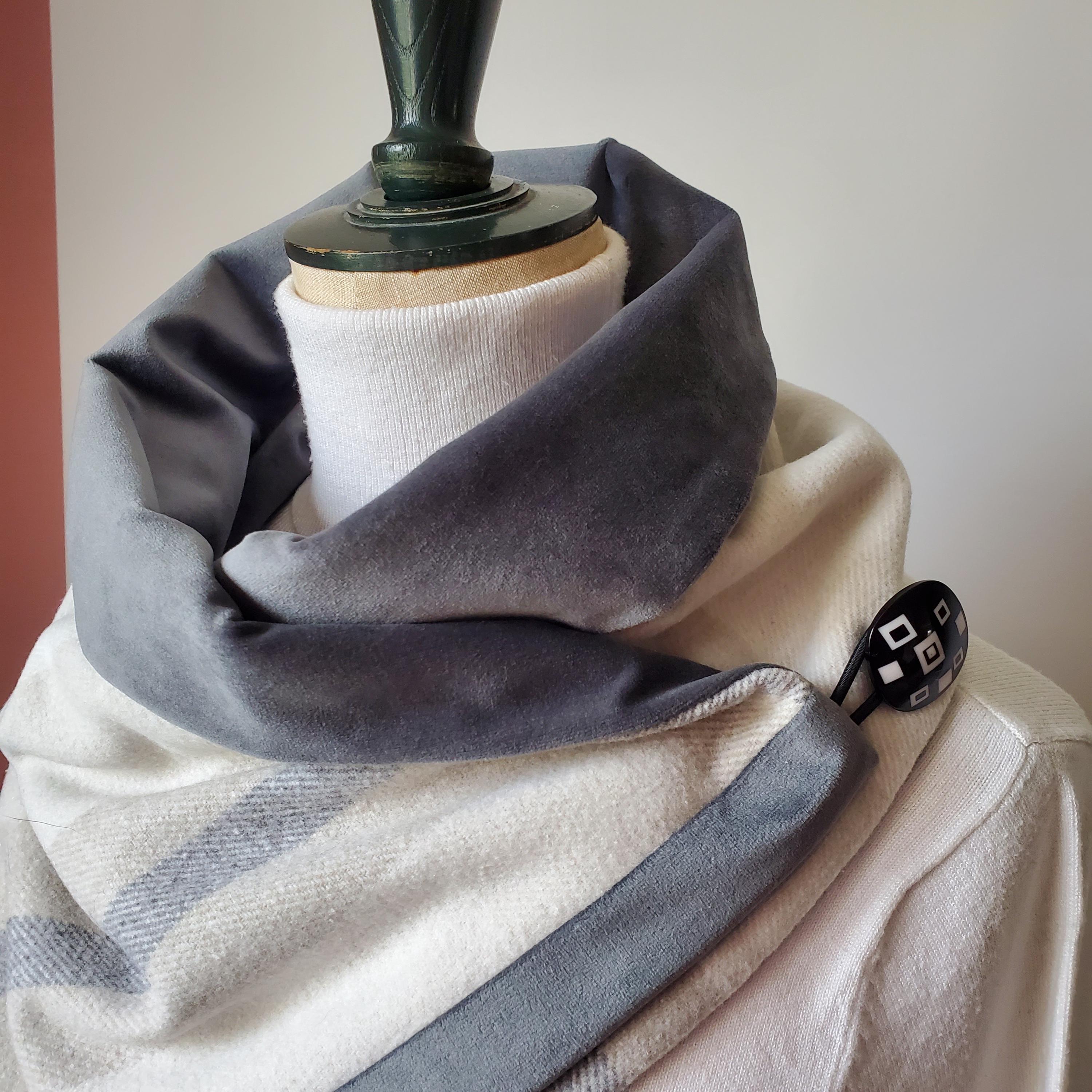 Foulard Femme en Mousseline de Soie Écharpe Fleur imprimé Châle Doux