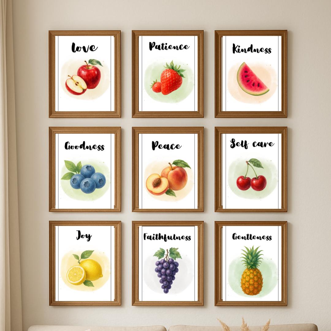 Fruits of the Spirit Wall Art Printable | Christian Bible Verse Decor ...