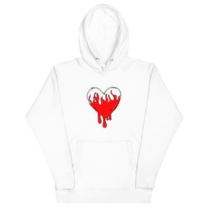 Heart on Fire Hoodie - Etsy