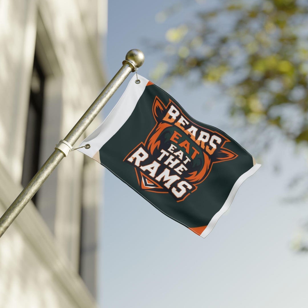 Bears Eat the Rams Flag | Double Sided Sports Fan Banner - Etsy