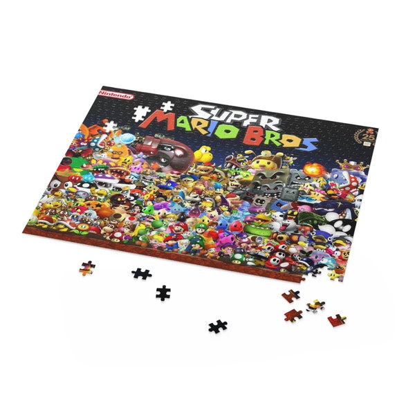 Puzzle de personnages Super Mario (120, 252, 500 pièces)