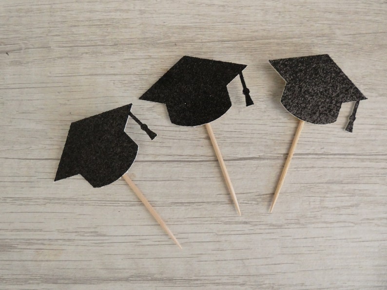 2024 Graduation Cupcake Toppers/cap Appetizer Picks/graduation Cupcake