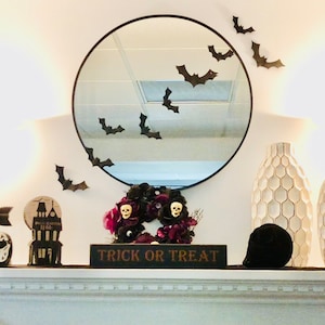 Bat Wall Decals/Halloween Decor/Flying Bats/3D Bats/Bat Wall Decor/Bat Cut Outs/Halloween Wall Bats/Halloween Party/Halloween Bats/Set of 10