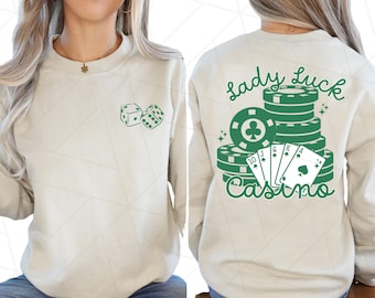 Lucky Lady Casino PNG: St Patrick's Day Dice Design (Digital Download)