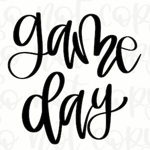 Game Day PNG| Hand Lettered Sports File| Game Day Shirt Design| Modern Calligraphy SVG| Digital Download