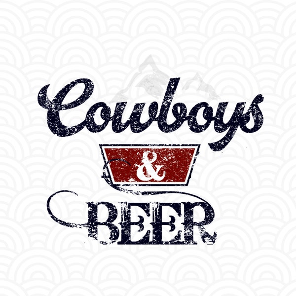 Western Png, Cowboys Vintage Beer Png | Western Rodeo Png | Sublimation Western Design Png | Rodeo Png Clipart