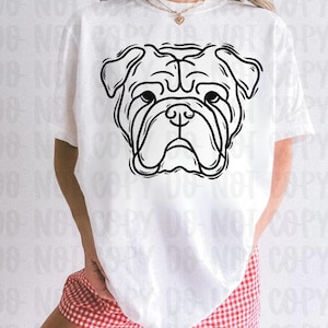 Doodle Bulldog Png, Mascot Digital Design, Team Spirit, Instant Download, Hand drawn Mascots, trendy digital design
