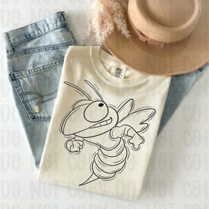 Doodle yellowjackets  Png, Mascot Digital Design, Team Spirit, Instant Download, Hand drawn Mascots, trendy digital design