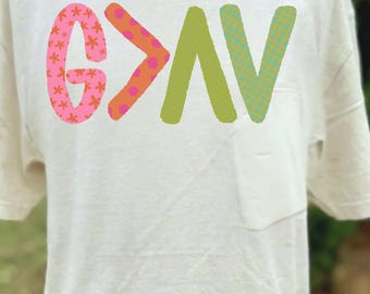 God Is Greater Than The Highs and Lows PNG, Religious PNG, Jesus, Faith, Jesus Quotes, Christian Graphic