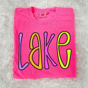 Lake Days PNG Retro PNG Summer png Lake Bum Sublimation Designs Neon Girly png Lake Days png