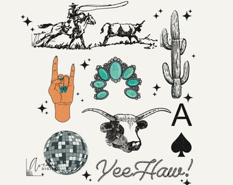 Western Things PNG, Vintage Rodeo Sublimation, Western Sublimation, Cowgirl Spade PNG, Retro Western PNG, Retro Sublimation