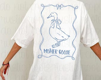Mama Goose PNG: Vintage Coquette Sublimation (Digital Download)