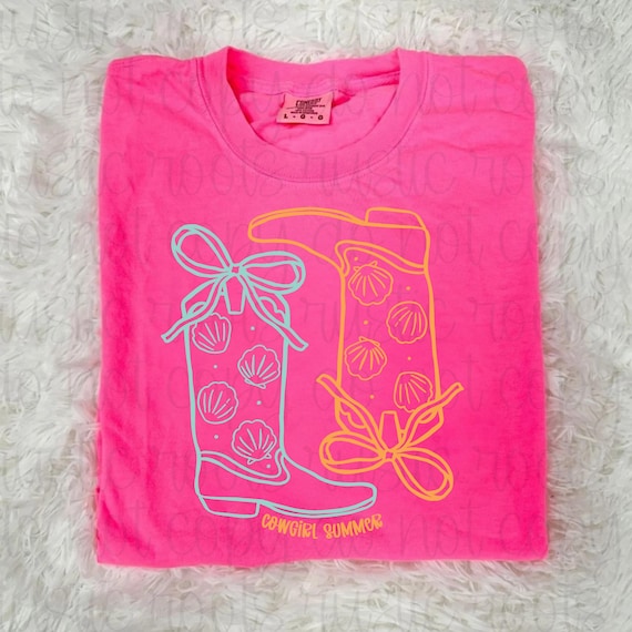Cowgirl Boots PNG: Trendy Summer T-Shirt Design (Digital Download)