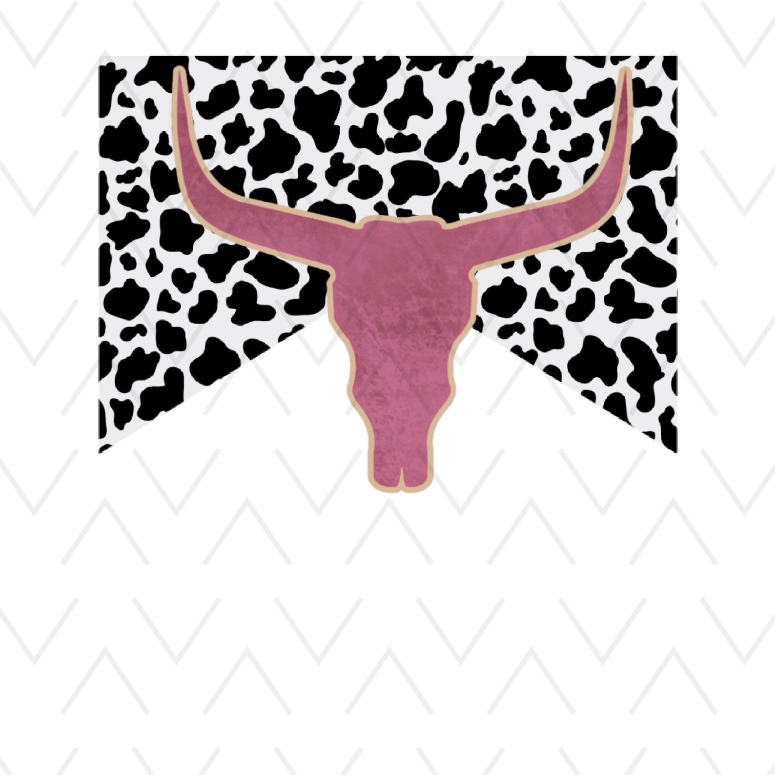 Pink Cowprint Bull Skull Digital PNG Western Bull Png - Etsy