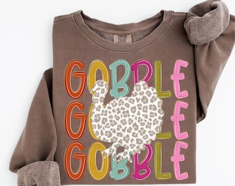 Schicker Truthahn (PNG): Herbstliche Designs (Digitaler Download) – Glitzernder Truthahn, trendiges Thanksgiving-Design