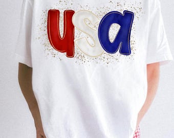 USA Realist Paint Png, Dzień Pamięci, Dziewczęcy sztuczny złoty brokat, Patriotyczny, Złote rozpryski