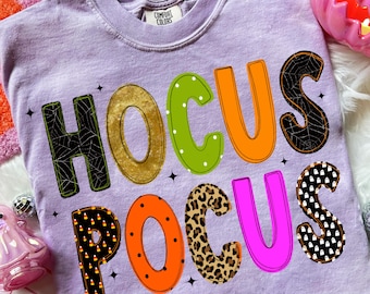 Hokus Pokus Halloween PNG: Gruseliger Geist, Faux Glitter (Digitaler Download) Herbst PNG
