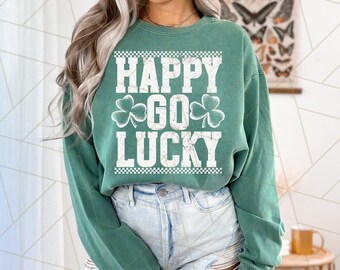 St patricks day Shamrock PNG: Distressed Kariertes Design (Digitaler Download)