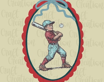 Baseball Frame PNG: Play Ball Design (Digital Download) Game Day Coquette Vintage