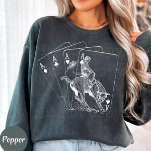 Cartas de jogar Ace Cowboy svg png - Western Digital Download, Western Retro Cowboy Sublimation, Design gráfico de camisetas, Rodeo Png
