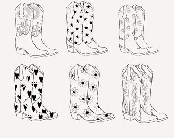 Cowgirl Boots, Western Png, Cowgirls Png, Cowboy Png, Retro Designs Downloads, Western Sublimations Downloads, Vintage Cowgirl Png