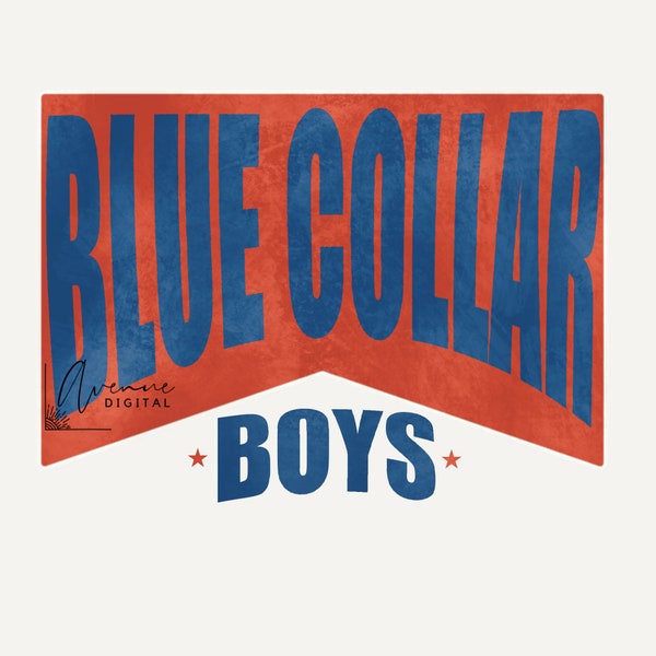 Blue Collar Boys Png, Western Shirt Design PNG, Western PNG, Vintage Style PNG, Western Design, Cowboy Png, Vday western png