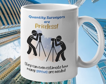 For the Surveyor - Great Gift Mug with cheeky anecdote-high gloss ceramic 11oz drinks mug.