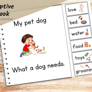Adapted Books for Speech Therapy, Special Education, trace and write, My Pet