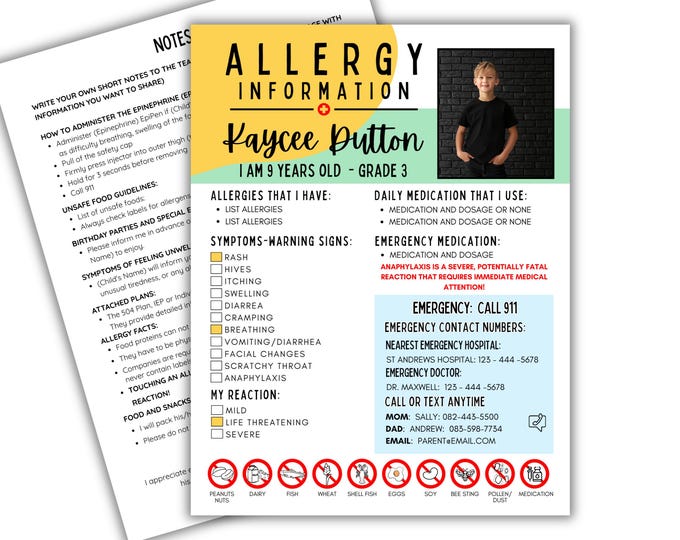 editable-food-allergy-information-sheet-printable-school-daycare