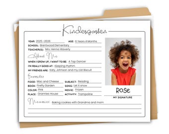 School Memory Box Printable Pages: K-12 Keepsake (Digital Download)